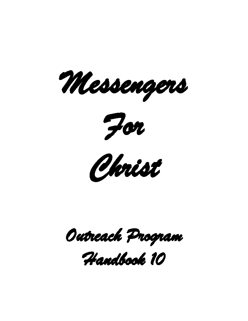 Messengers for Christ Handbook10-Philippians