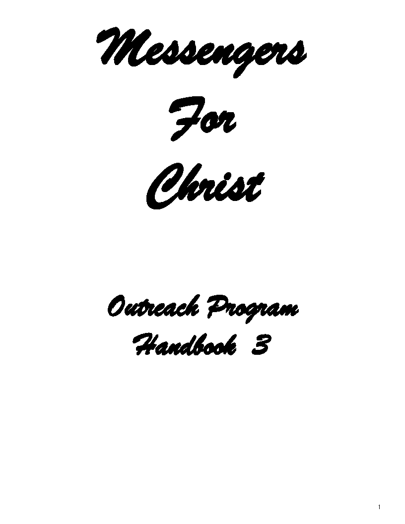Messengers for Christ Handbook3