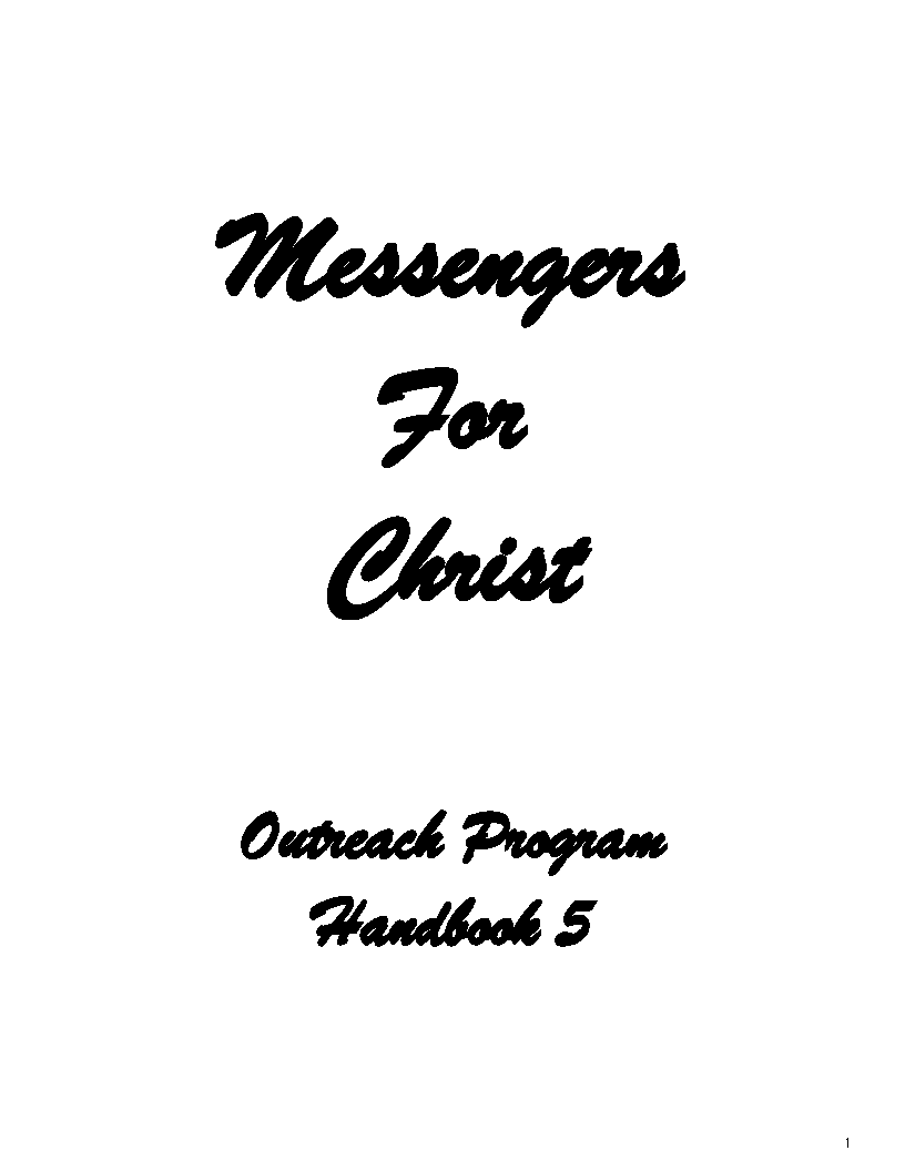 Messengers for Christ Handbook5