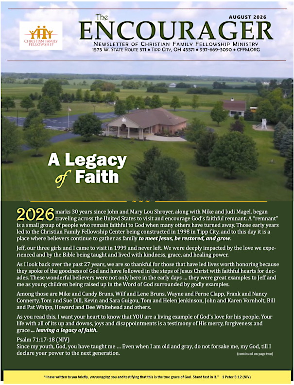 Encourager August 2026 cover